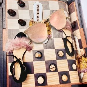 KENDALL - CHAMPAGNE PINK CAT EYE SUNNES